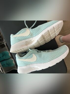 Nike Mint Green Mesh Sneakers with White Swoosh